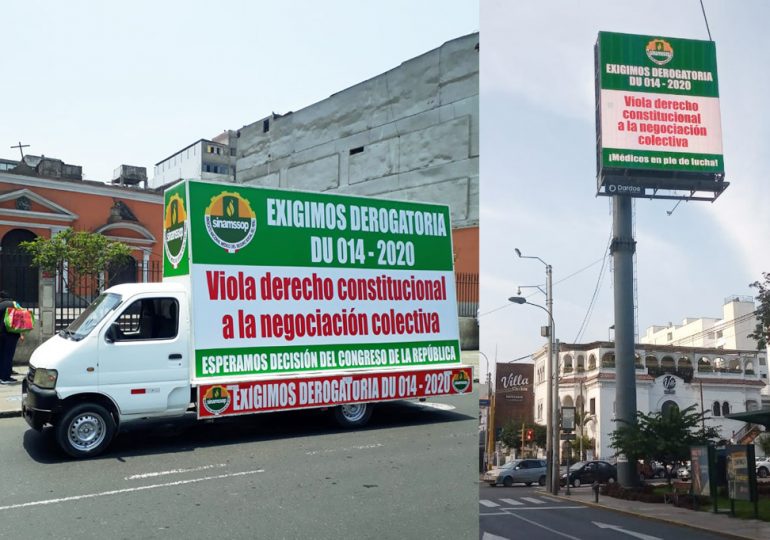SINAMSSOP DESARROLLA CAMPAÑA PUBLICITARIA POR DEROGATORIA DEL DU 014-2020 QUE VIOLA DERECHO A NEGOCIACIÓN COLECTIVA