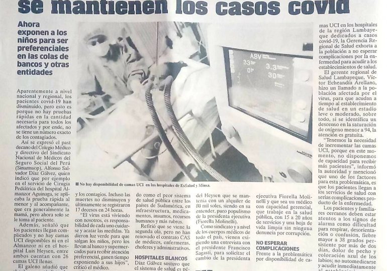 Población no se cuida y por eso se mantienen los casos Covid