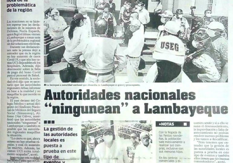 Autoridades nacionales "ningunean" a Lambayeque