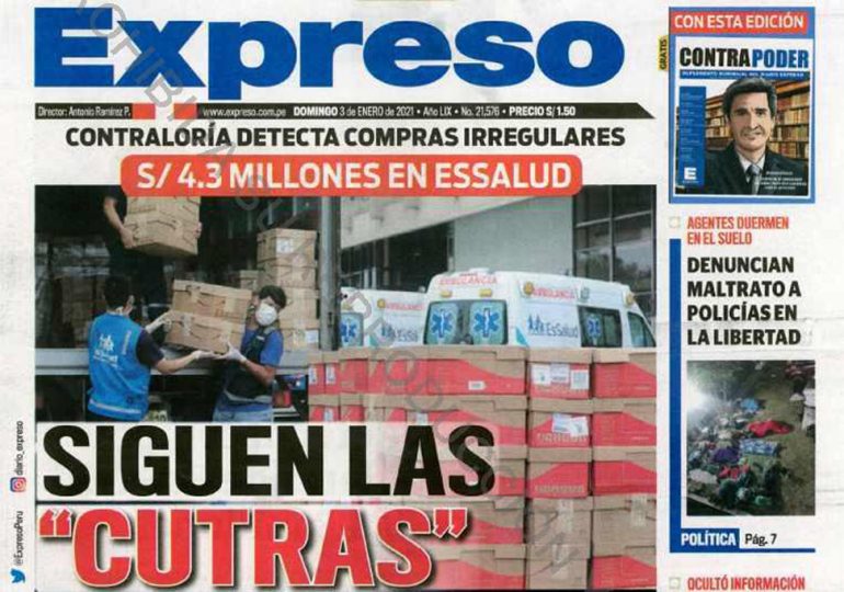 CGR detecta compras irregulares de EsSalud por S/ 4.3 millones