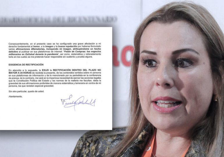 Presidenta de EsSalud pide rectificación a "El Foco" y medio se reafirma en todo lo publicado