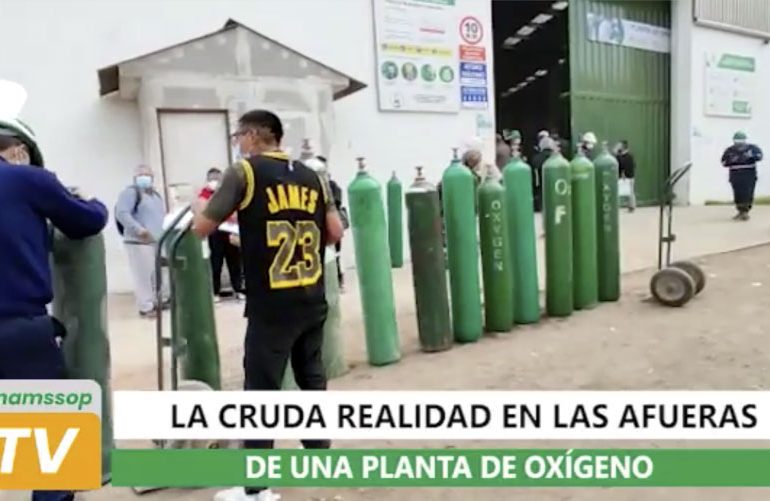 La cruda realidad en las afueras de una planta de oxígeno