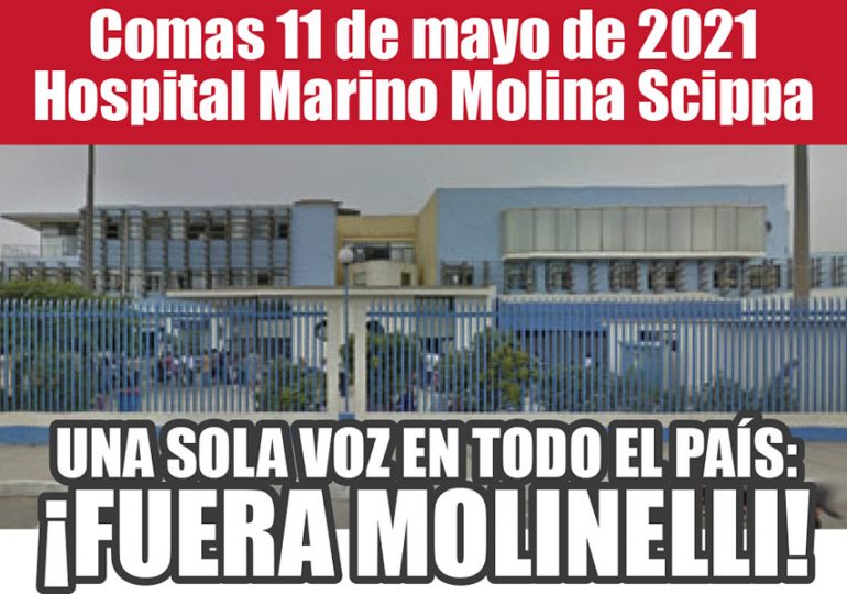 Plantones Nacionales de Protesta en EsSalud: Comas 11 de mayo de 2021 Hospital Marino Molina Scippa