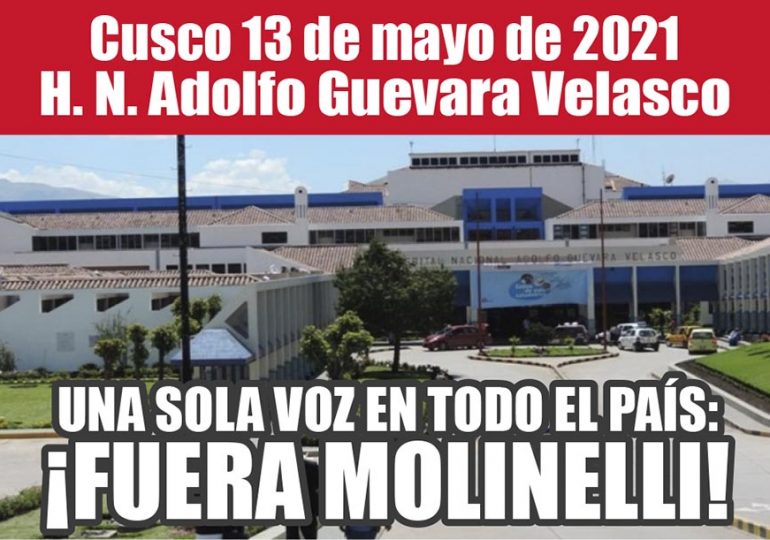 Plantones Nacionales de Protesta en EsSalud: Cusco 13 de mayo de 2021 H. N. Adolfo Guevara Velasco