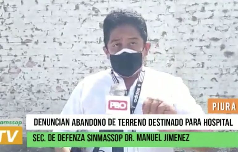 Secretario de Defensa Manuel Jiménez denunció abandono del terreno para nuevo hospital de Huacho