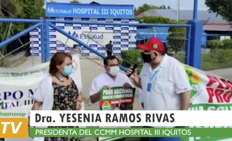 Plantón: médicos de Iquitos exigen planta de oxígeno,  construcción de nuevo hospital y más especialistas