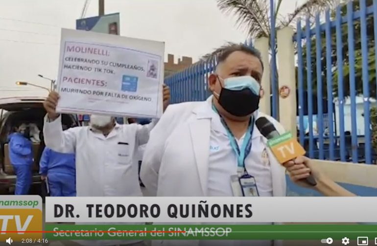 Secretario General pidió al candidato Pedro Castillo acepte reunirse con dirigentes médicos del SINAMSSOP
