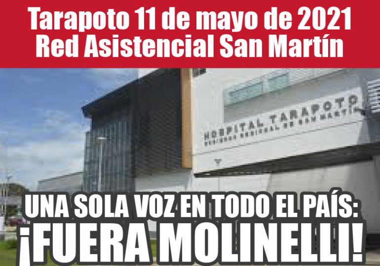 Plantones Nacionales de Protesta en EsSalud: Tarapoto 11 de mayo de 2021 Red Asistencial San Martín