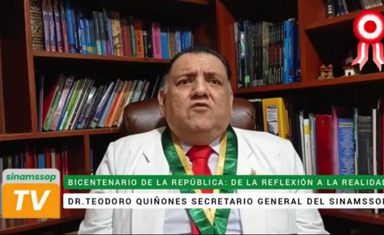 Saludo del Secretario General del SINAMSSOP por el Bicentenario de la Independencia