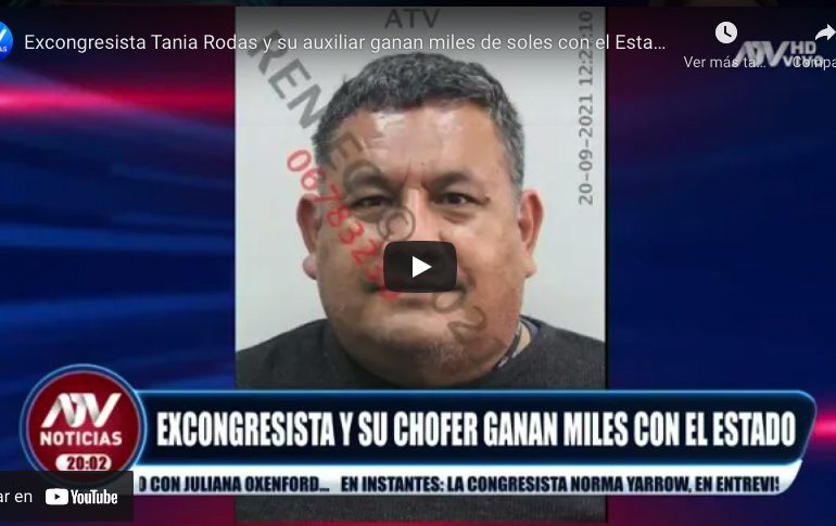 Excongresista Tania Rodas regala cargo de jefe de división en EsSalud a su chofer del Congreso
