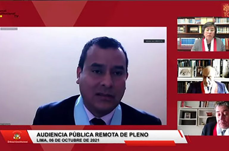 Abogado Jesús Carrasco a nombre del SINAMSSOP dio informe oral defendiendo constitucionalidad de Ley 31131 que elimina régimen CAS