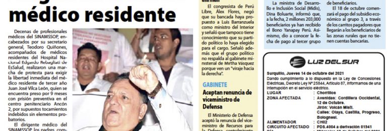 Exigen libertad de médico residente