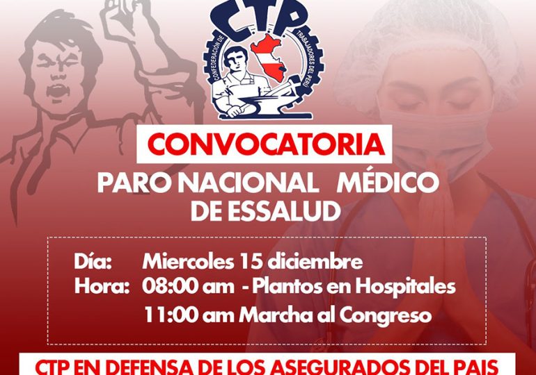 CTP Convocatoria Paro Nacional Médico de EsSalud