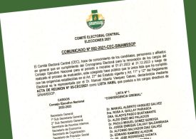 Comité Electoral Central - Elecciones 2021 - Comunicado Nº 002-2021-CEC-SINAMSSOP
