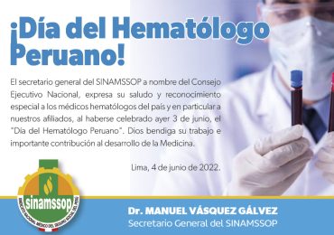 ¡Día del Hematólogo Peruano!