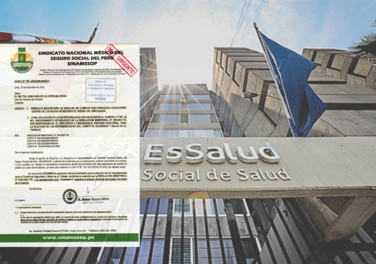 Secretario General del SINAMSSOP exigió a EsSalud se cumpla con la aplicación de procedimientos para nuevas elecciones de comités de SST