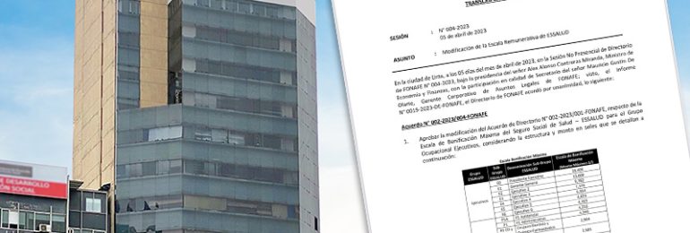 FONAFE aprobó incremento para Jefes de Servicio y Departamento de EsSalud