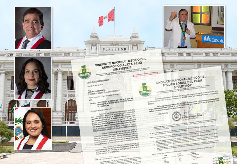 SINAMSSOP exigió al Congreso de la República desestimar y archivar Proyecto de Ley N° 3535/2022-CR por inducir al ejercicio ilegal de la medicina