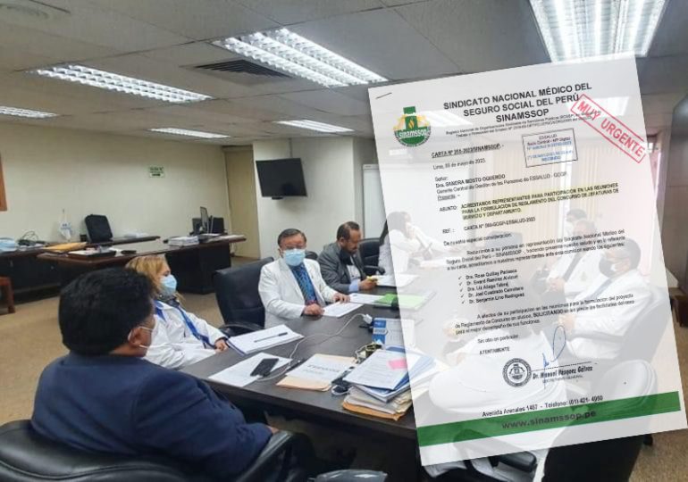 SINAMSSOP reanudará revisión de reglamento de concurso de jefaturas de servicio y departamento en EsSalud