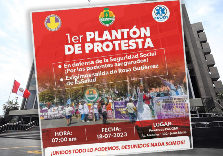 Mañana médicos de PADOMI realizarán plantón de protesta en contra de la designación de presidenta ejecutiva y funcionarios no idóneos de la GOF