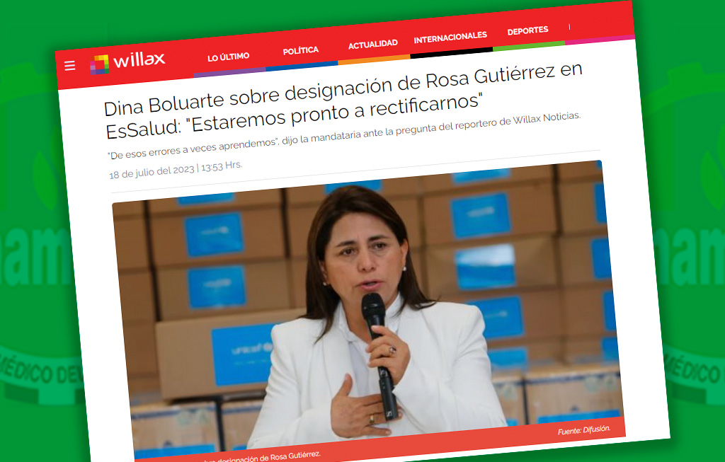 Dina Boluarte sobre designación de Rosa Gutiérrez en EsSalud: "Estaremos pronto a rectificarnos"