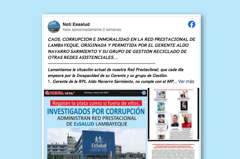 𝘾𝘼𝙊𝙎, 𝘾𝙊𝙍𝙍𝙐𝙋𝘾𝙄𝙊́𝙉 𝙀 𝙄𝙉𝙈𝙊𝙍𝘼𝙇𝙄𝘿𝘼𝘿 𝙀𝙉 𝙇𝘼 𝙍𝙀𝘿 𝙋𝙍𝙀𝙎𝙏𝘼𝘾𝙄𝙊́𝙉𝘼𝙇 𝘿𝙀 𝙇𝘼𝙈𝘽𝘼𝙔𝙀𝙌𝙐𝙀, 𝙊𝙍𝙄𝙂𝙄𝙉𝘼𝘿𝘼 𝙔 𝙋𝙀𝙍𝙈𝙄𝙏𝙄𝘿𝘼 𝙋𝙊𝙍 𝙀𝙇 𝙂𝙀𝙍𝙀𝙉𝙏𝙀 𝘼𝙇𝘿𝙊 𝙉𝘼𝙑𝘼𝙍𝙍𝙊 𝙎𝘼𝙍𝙈𝙄𝙀𝙉𝙏𝙊 𝙔 𝙎𝙐 𝙂𝙍𝙐𝙋𝙊 𝘿𝙀 𝙂𝙀𝙎𝙏𝙄𝙊́𝙉 𝙍𝙀𝘾𝙄𝘾𝙇𝘼𝘿𝙊 𝘿𝙀 𝙊𝙏𝙍𝘼𝙎 𝙍𝙀𝘿𝙀𝙎  𝘼𝙎𝙄𝙎𝙏𝙀𝙉𝘾𝙄𝘼𝙇𝙀𝙎....