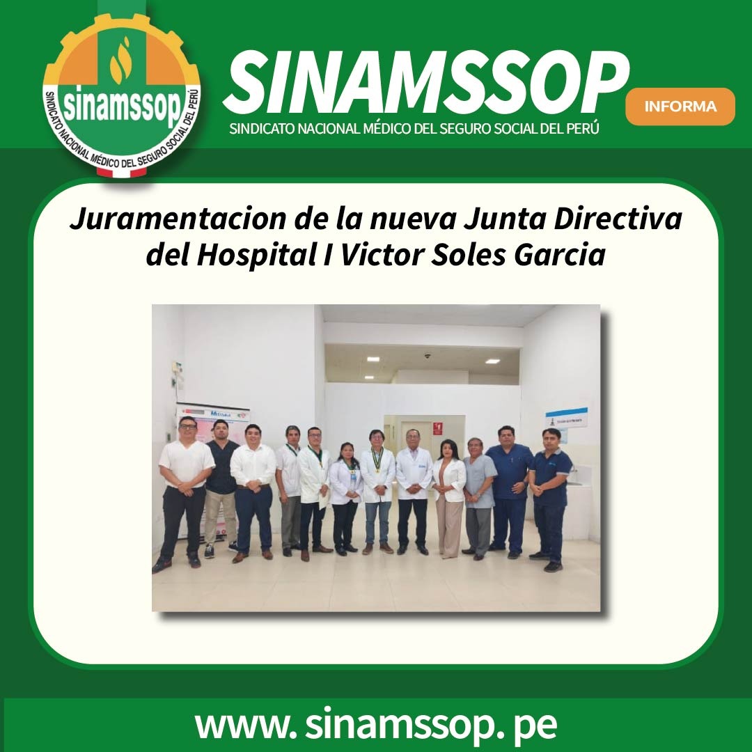 Juramentación de la nueva Junta Directiva del Hospital I Victor Soles Garcia